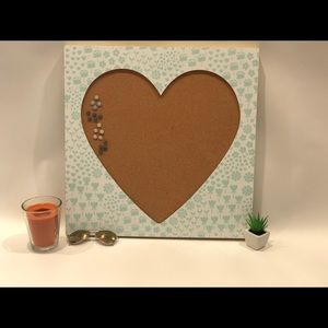 Heart shaped bulletin board